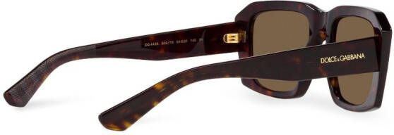 Dolce & Gabbana Eyewear Zonnebril met vierkant montuur Bruin