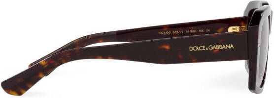 Dolce & Gabbana Eyewear Zonnebril met vierkant montuur Bruin