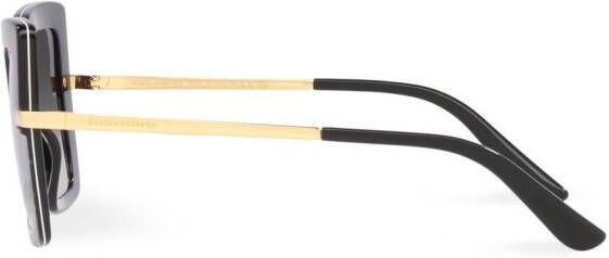 Dolce & Gabbana Eyewear Zonnebril met schildpadschild design Zwart