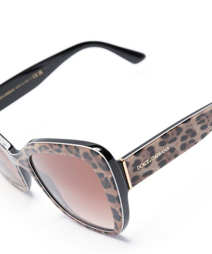Dolce & Gabbana Eyewear Zonnebril met cat-eye montuur Beige