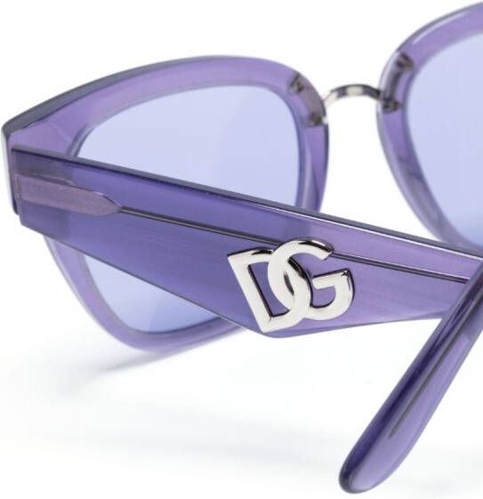 Dolce & Gabbana Eyewear Zonnebril met cat-eye montuur Paars