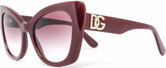 Dolce & Gabbana Eyewear Zonnebril met cat-eye montuur Rood