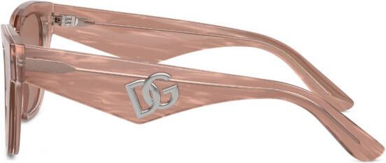 Dolce & Gabbana Eyewear Zonnebril met cat-eye montuur Bruin