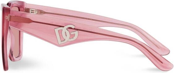 Dolce & Gabbana Eyewear Zonnebril met doorzichtig montuur Roze