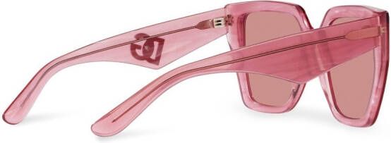 Dolce & Gabbana Eyewear Zonnebril met doorzichtig montuur Roze