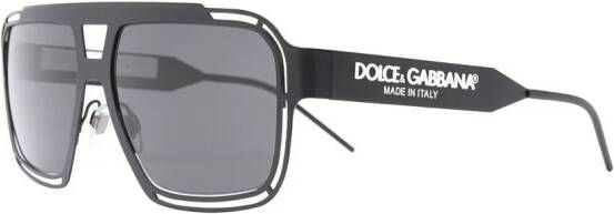 Dolce & Gabbana Eyewear Zonnebril met dubbele neusbrug Zwart