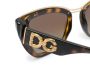 Dolce & Gabbana Eyewear Zonnebril met kattenoog montuur Bruin - Thumbnail 3