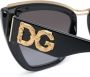 Dolce & Gabbana Eyewear Zonnebril met kattenoog montuur Zwart - Thumbnail 2