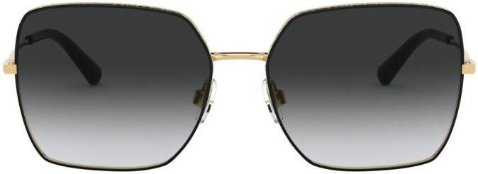 Dolce & Gabbana Eyewear Zonnebril met logo montuur Zwart