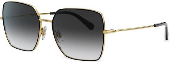 Dolce & Gabbana Eyewear Zonnebril met logo montuur Zwart