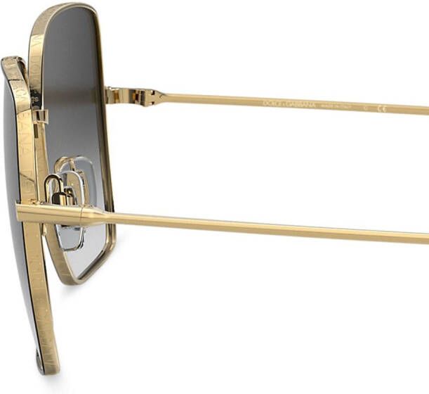 Dolce & Gabbana Eyewear Zonnebril met logo montuur Zwart