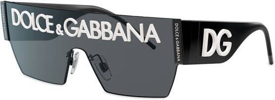 Dolce & Gabbana Eyewear Zonnebril met logo Zwart