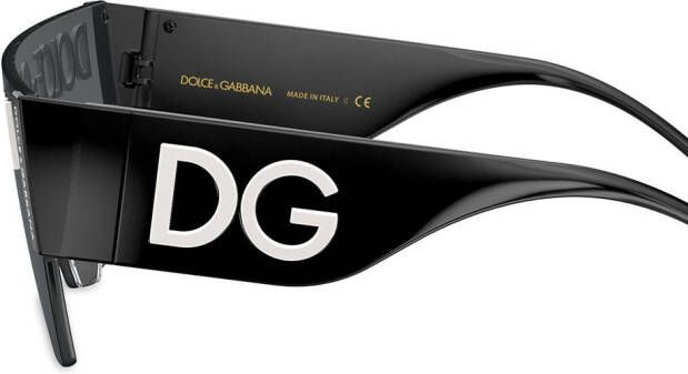 Dolce & Gabbana Eyewear Zonnebril met logo Zwart