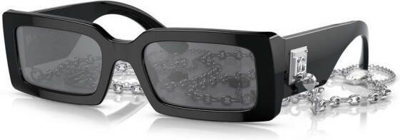 Dolce & Gabbana Eyewear Zonnebril met logoplakkaat Zwart