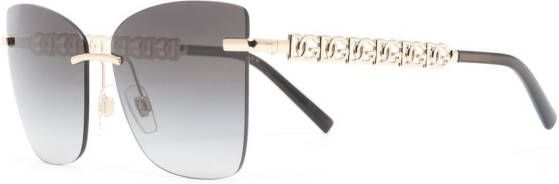 Dolce & Gabbana Eyewear Zonnebril met monogram Zwart