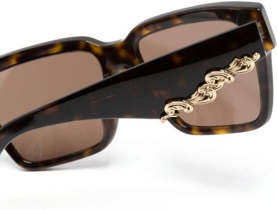 Dolce & Gabbana Eyewear Zonnebril met oversized montuur Bruin