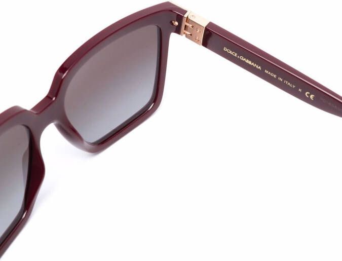 Dolce & Gabbana Eyewear Zonnebril met oversized montuur Rood