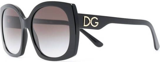 Dolce & Gabbana Eyewear Zonnebril met oversized montuur Zwart