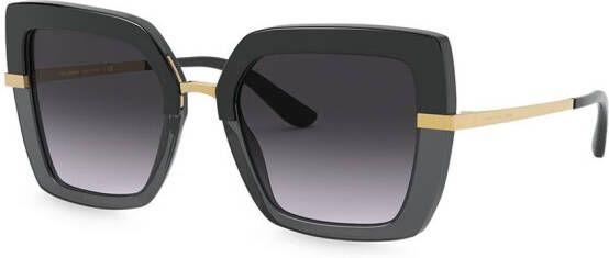 Dolce & Gabbana Eyewear Zonnebril met oversized montuur Zwart
