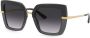 Dolce & Gabbana Eyewear Zonnebril met oversized montuur Zwart - Thumbnail 2