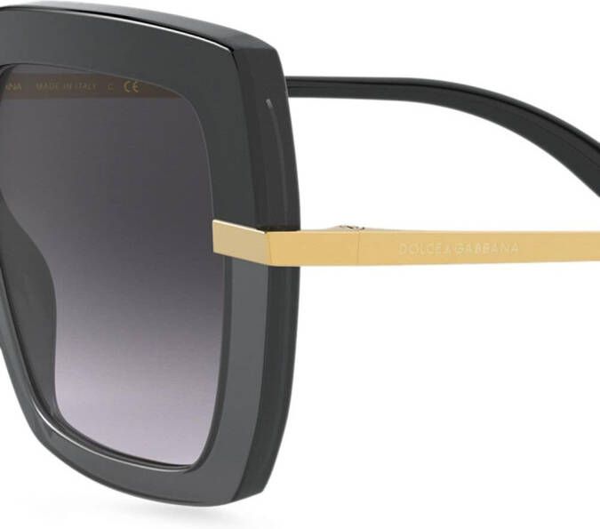 Dolce & Gabbana Eyewear Zonnebril met oversized montuur Zwart