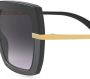 Dolce & Gabbana Eyewear Zonnebril met oversized montuur Zwart - Thumbnail 3