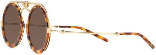 Dolce & Gabbana Eyewear Zonnebril met piloten montuur Bruin
