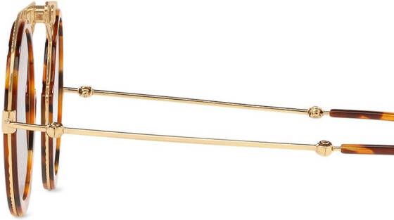 Dolce & Gabbana Eyewear Zonnebril met piloten montuur Bruin