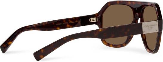 Dolce & Gabbana Eyewear Zonnebril met piloten montuur Bruin