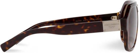 Dolce & Gabbana Eyewear Zonnebril met piloten montuur Bruin
