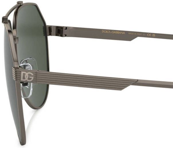 Dolce & Gabbana Eyewear Zonnebril met piloten montuur Metallic