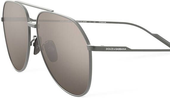 Dolce & Gabbana Eyewear Zonnebril met piloten montuur Grijs