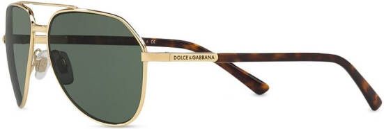 Dolce & Gabbana Eyewear Zonnebril met piloten montuur Groen