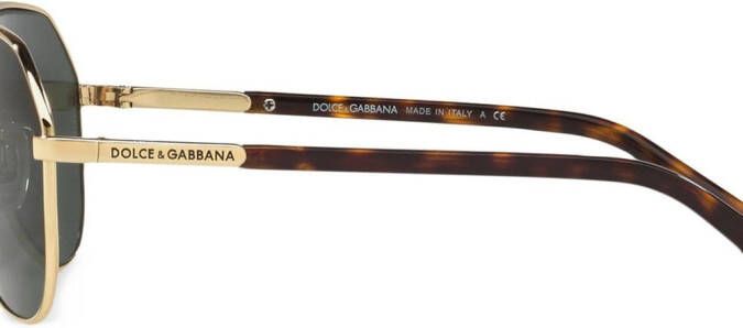 Dolce & Gabbana Eyewear Zonnebril met piloten montuur Groen