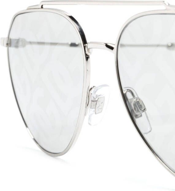Dolce & Gabbana Eyewear Zonnebril met piloten montuur Metallic