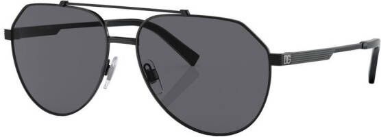 Dolce & Gabbana Eyewear Zonnebril met piloten montuur Zwart