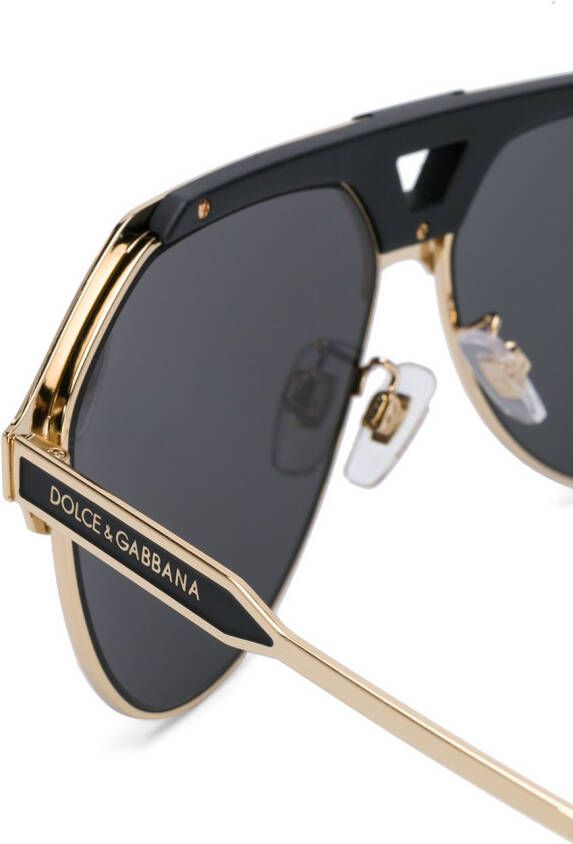 Dolce & Gabbana Eyewear Zonnebril met piloten montuur Zwart