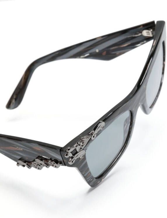 Dolce & Gabbana Eyewear Zonnebril met print Zilver