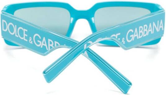 Dolce & Gabbana Eyewear Zonnebril met rechthoekig montuur Blauw