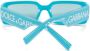 Dolce & Gabbana Eyewear Zonnebril met rechthoekig montuur Blauw - Thumbnail 3