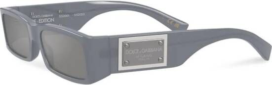 Dolce & Gabbana Eyewear Zonnebril met rechthoekig montuur Blauw