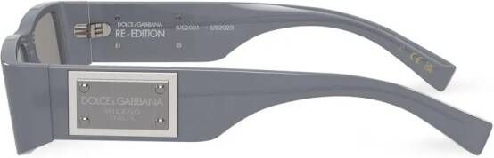 Dolce & Gabbana Eyewear Zonnebril met rechthoekig montuur Blauw
