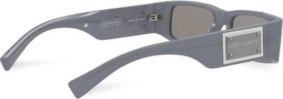 Dolce & Gabbana Eyewear Zonnebril met rechthoekig montuur Blauw