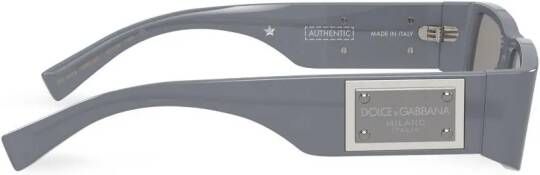 Dolce & Gabbana Eyewear Zonnebril met rechthoekig montuur Blauw