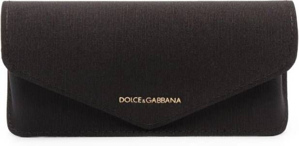 Dolce & Gabbana Eyewear Zonnebril met rechthoekig montuur Rood