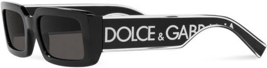 Dolce & Gabbana Eyewear Zonnebril met rechthoekig montuur Zwart
