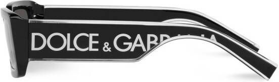 Dolce & Gabbana Eyewear Zonnebril met rechthoekig montuur Zwart