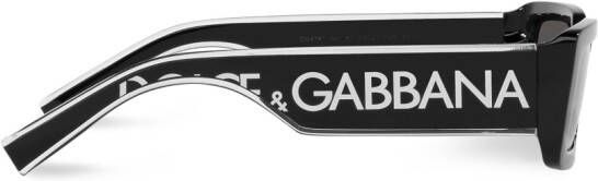 Dolce & Gabbana Eyewear Zonnebril met rechthoekig montuur Zwart