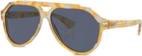 Dolce & Gabbana Eyewear Zonnebril met rond montuur Geel
