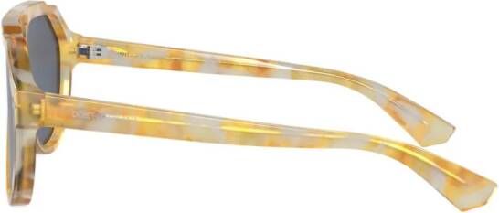 Dolce & Gabbana Eyewear Zonnebril met rond montuur Geel